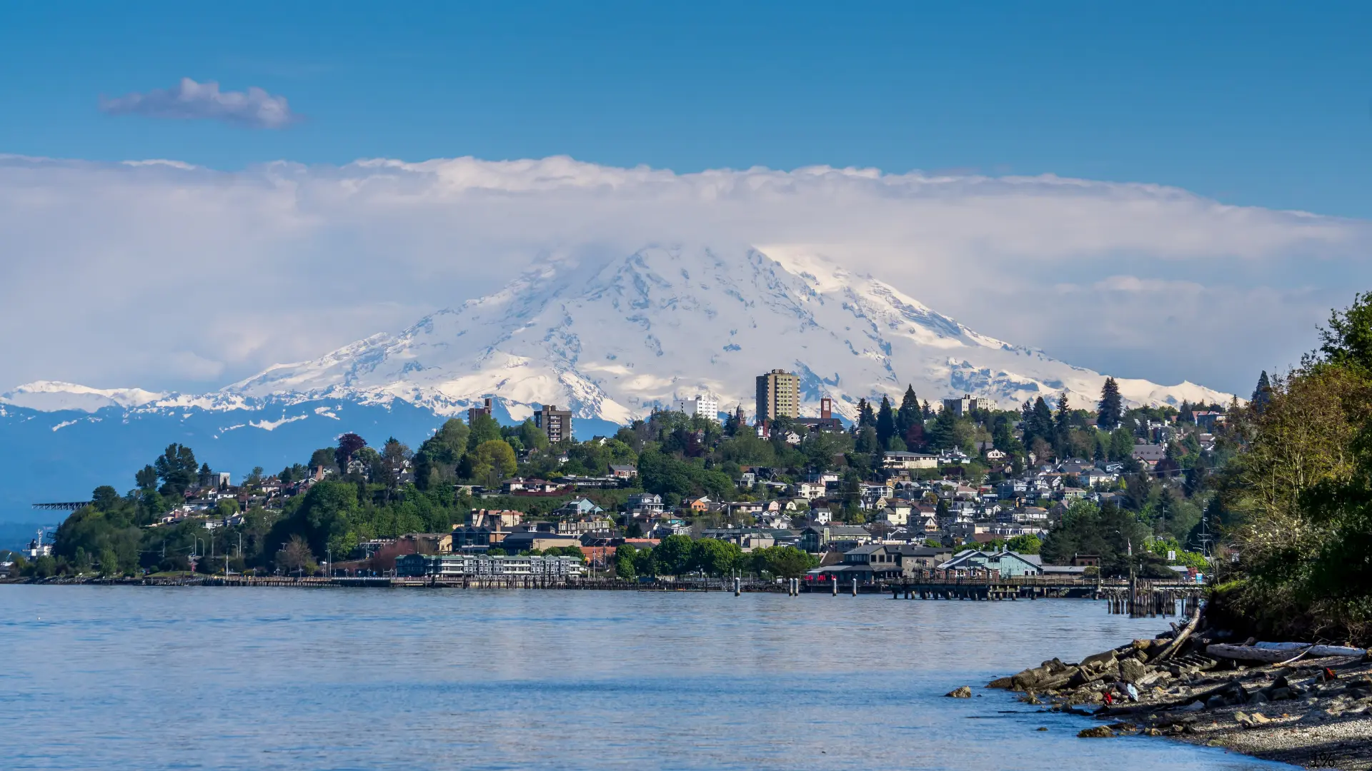 Pacific Northwest city skyline at dusk representing the urban lifestyle comparison between Tacoma and Seattle